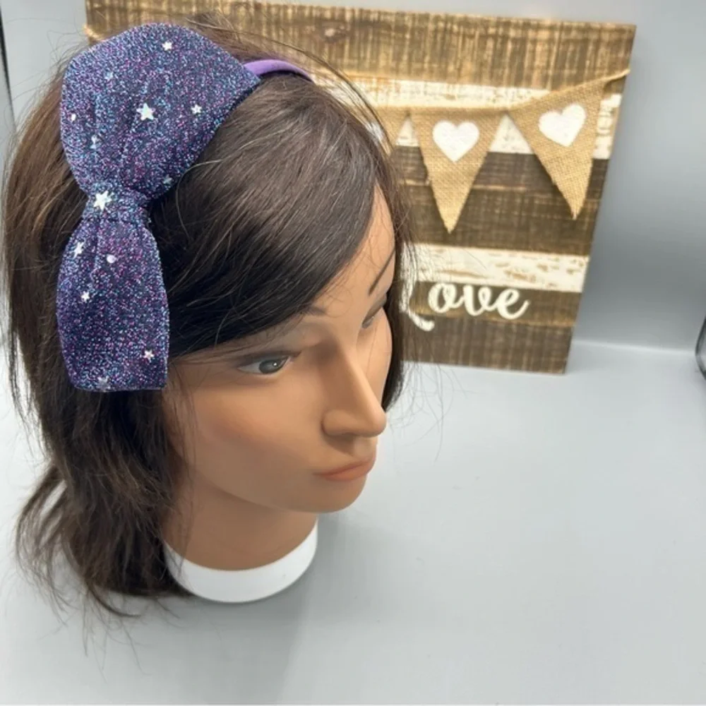 ✨NWOT purple sparkle star ⭐️ headband
